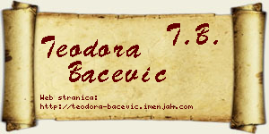 Teodora Bačević vizit kartica
